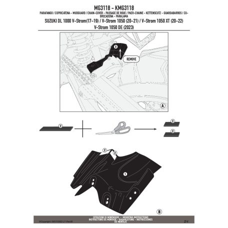 Sárvédő hátsó kerékhez MG3118 SUZUKI DL 1000 V-Strom (2017-2019), SUZUKI V-Strom 1050 DE (2023-2025) GIVI