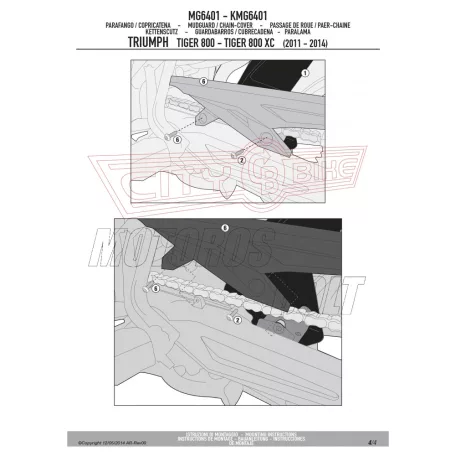 Sárvédő hátsó kerékhez TRIUMPH TIGER 800 (11-17)/ TIGER 800 XC (11-19) / TIGER XR (11-19) GIVI