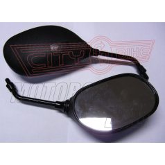 Tükör M8 menettel ovál fekete (párban)