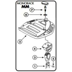   Doboztartó platni MonoLOCK dobozhoz és _ _ _F karhoz (GIVI MM)