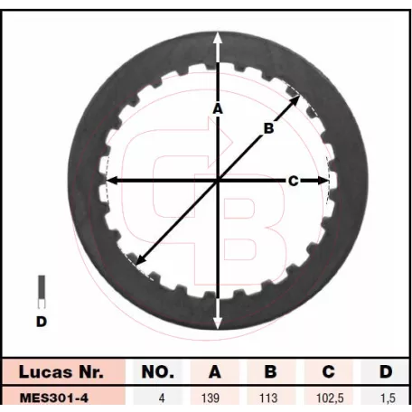 Kuplunglamella készlet TRW MSK100