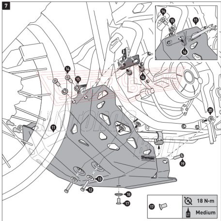 Motorblokk védő HONDA CRF 1100 L SW-Motech