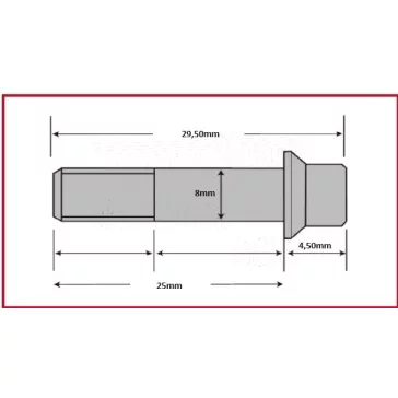 Csavar Féktárcsához TRW M8x25mm (6 db-os szett)