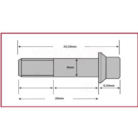 Csavar Féktárcsához TRW M8x20mm (5 db-os szett)