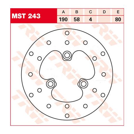 TRW féktárcsa MST243 sima kerülettel