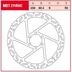 TRW féktárcsa MST271RAC hullámos kerülettel