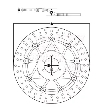 TRW féktárcsa MST301EC hullámos kerülettel