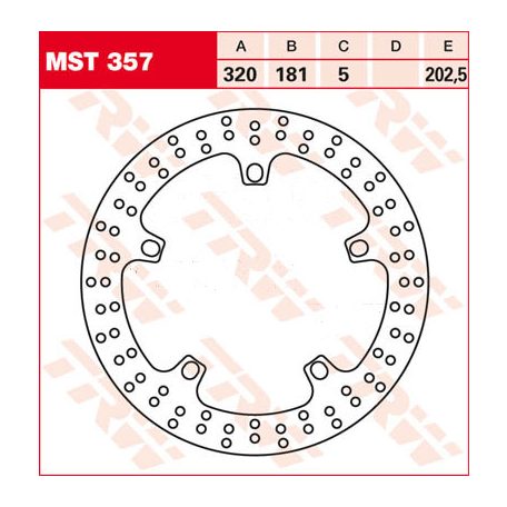 TRW féktárcsa MMST357 sima kerülettel