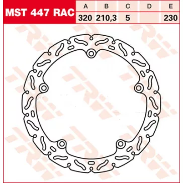TRW féktárcsa MST447RAC hullámos kerülettel
