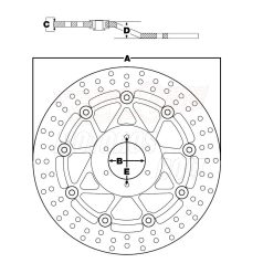 TRW féktárcsa MST447RAC hullámos kerülettel