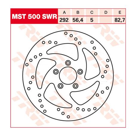 TRW féktárcsa MST500SWR sima kerülettel