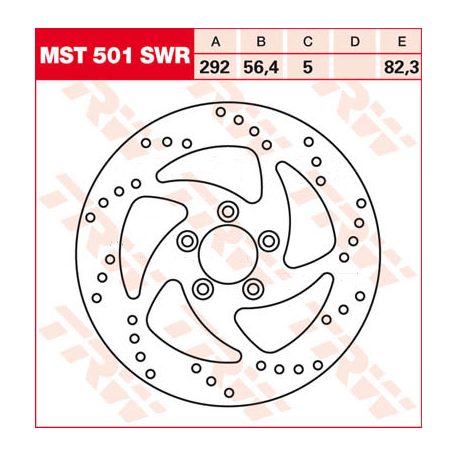 TRW féktárcsa MST501SWR sima kerülettel