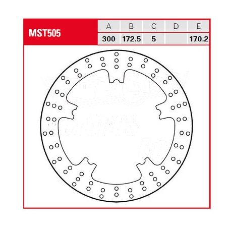 TRW féktárcsa MST505 sima kerülettel