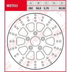 TRW féktárcsa MST513 sima kerülettel