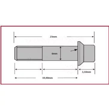 Csavar Féktárcsához TRW M6x19,90mm (6 db-os szett)