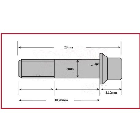 Csavar Féktárcsához TRW M6x19,90mm (6 db-os szett)