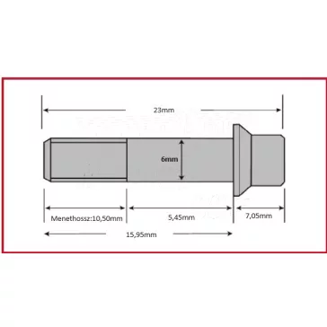 Csavar Féktárcsához TRW M6x10,50mm (6 dbos szett)