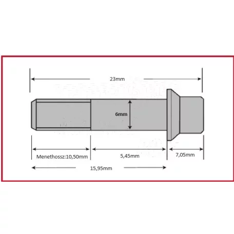 Csavar Féktárcsához TRW M6x10,50mm (6 dbos szett)