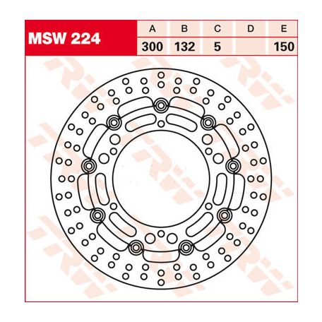 TRW féktárcsa MSW224 sima kerülettel