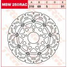 TRW féktárcsa MSW250RAC hullámos kerülettel