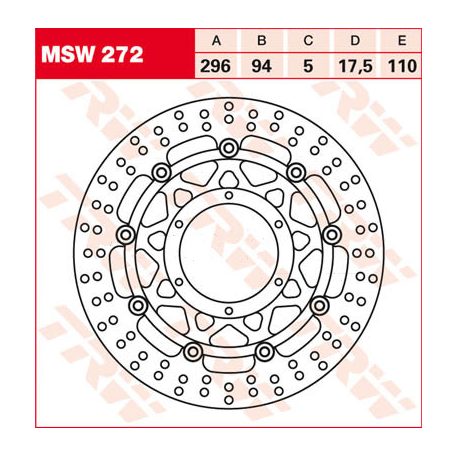 TRW féktárcsa MSW272 sima kerülettel