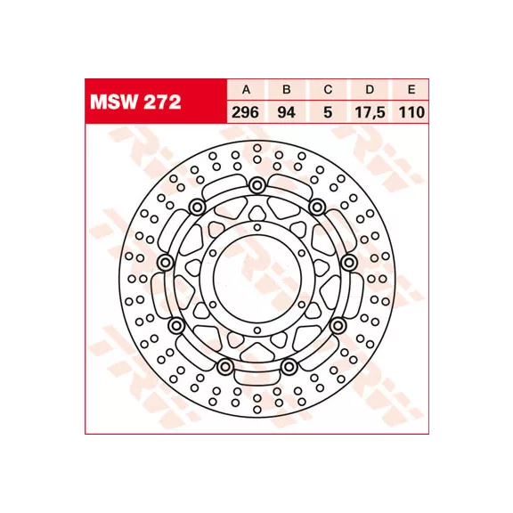 TRW féktárcsa MSW272 sima kerülettel TRW féktárcsa MSW272 sima kerülettel