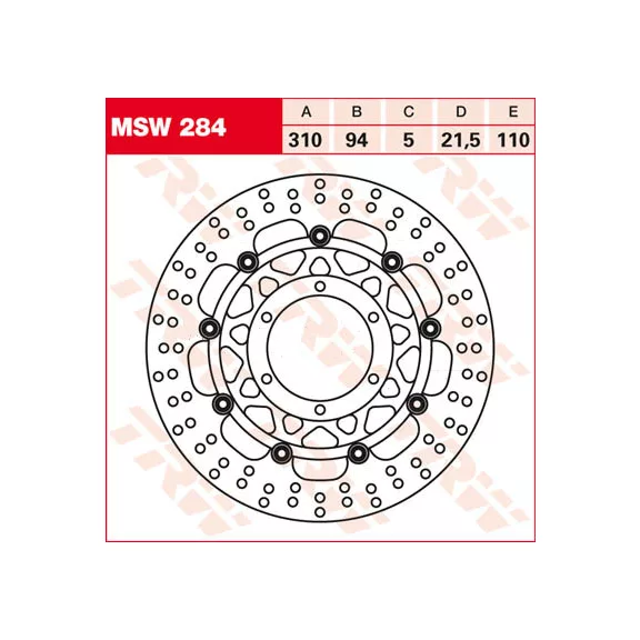 TRW féktárcsa MSW284 sima kerülettel TRW féktárcsa MSW284 sima kerülettel
