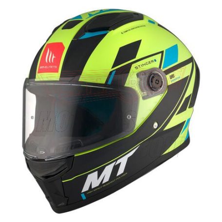 MT Stinger 2 ZIVZE bukósisak fekete/neon/kék M