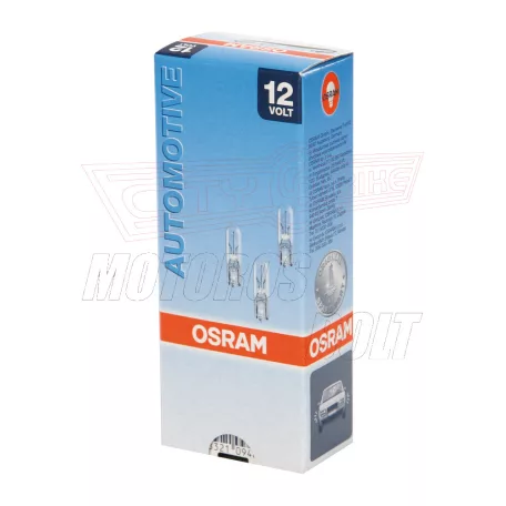 Izzó 12V 1,2W T5 üvegfoglalat Osram W2x4,6d