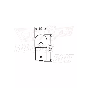 Izzó 12V 10W BA15S OSRAM