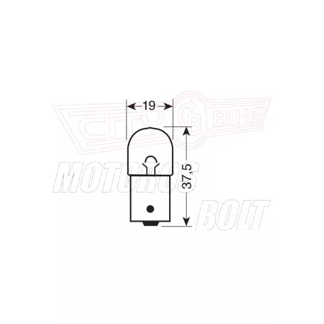 Izzó 12V 10W BA15S OSRAM