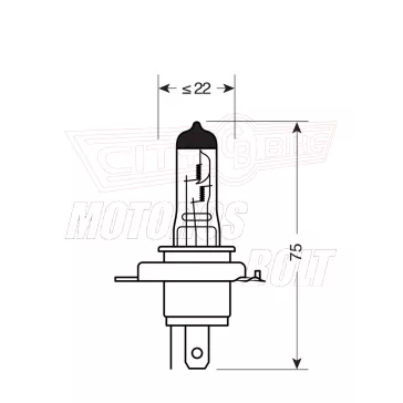Izzó 12V 60/55W H4 Osram (Lampa)