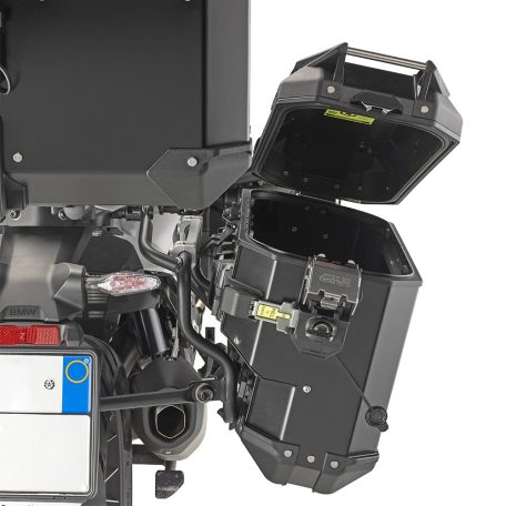 GIVI OBKEVS40BR Outback EVO SMART kipufogóhoz illesztett- festett fekete alumínium oldaldoboz, jobb oldali – CAM-SIDE rögzítéssel