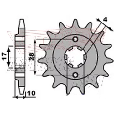 Lánckerék első PBR 2065-15 DERBI SENDA 96-99
