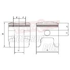 Dugattyú szett YAMAHA TZR 125 57,00 mm (METEOR)