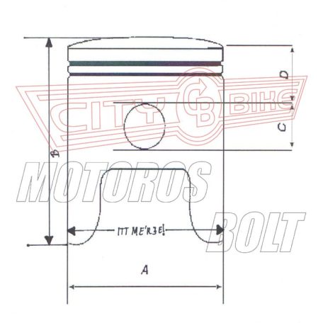 Dugattyú szett Honda Foresight / KYMCO Dink 250    72,70 mm (METEOR)
