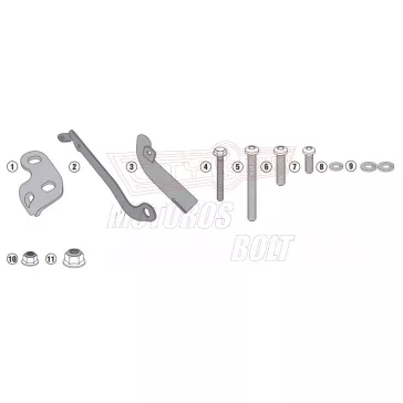  Kiegészítő szett oldaldoboz tartóhoz Honda CB 500 X (2013-2018) GIVI