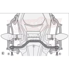 Oldaldoboz tartó cső Honda CB 125 F (2015-2018) GIVI
