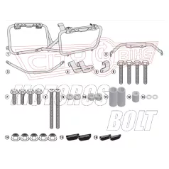   Oldaldoboz tartó cső Honda CRF 1000 L Africa Twin (2016-2017) GIVI Trekker Outback dobozhoz