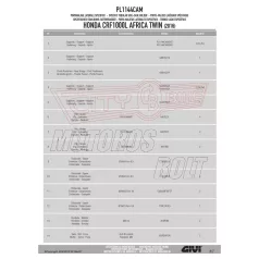   Oldaldoboz tartó cső Honda CRF 1000 L Africa Twin (2016-2017) GIVI Trekker Outback dobozhoz