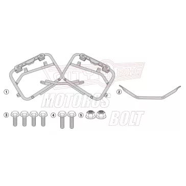   Oldaldoboz tartó cső Honda NC 750 S (2016-2018) / Honda NC 750 X (2016-2018) GIVI Trekker Outback dobozhoz