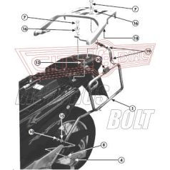 Oldaldoboz tartó cső Honda XL 650V Transalp (00-07) GIVI