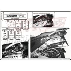 Oldaldoboz tartó cső BMW F 650 ST (97-99) GIVI