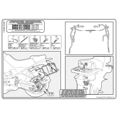   Oldaldoboz tartó cső BMW R 850 GS (94-01) / BMW R 1100 GS (94-99) / BMW R 1150 GS (00-03) GIVI