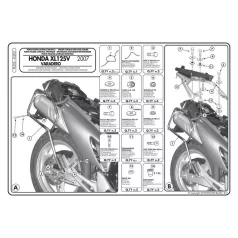 Oldaldoboz tartó cső Honda XL 125V Varadero (07-14) GIVI