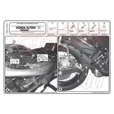 Oldaldoboz tartó cső Honda XL 700V Transalp (08-13) GIVI