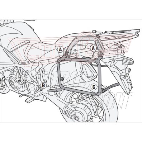 Oldaldoboz tartó cső Yamaha XT 1200 Z Super Teneré (2010-2018) / Yamaha XT 1200 ZE Super Teneré (2014-2018) GIVI Trekker Outback dobozhoz