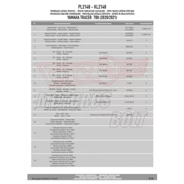 Oldaldoboz tartó cső YAMAHA Tracer 700 (2020-2024) GIVI