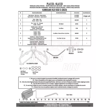 Oldaldoboz tartó cső GIVI KAWASAKI KLR 650 S (23-25)