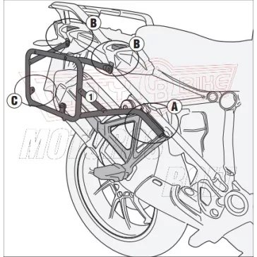   Oldaldoboz tartó cső BMW R 1200 GS (2013-2018) / GS Adventure (2014-2018) / BMW R 1250 GS (2019-2023) /R 1250 GS ADVENTURE (2019-2024) GIVI Trekker Outback dobozhoz
